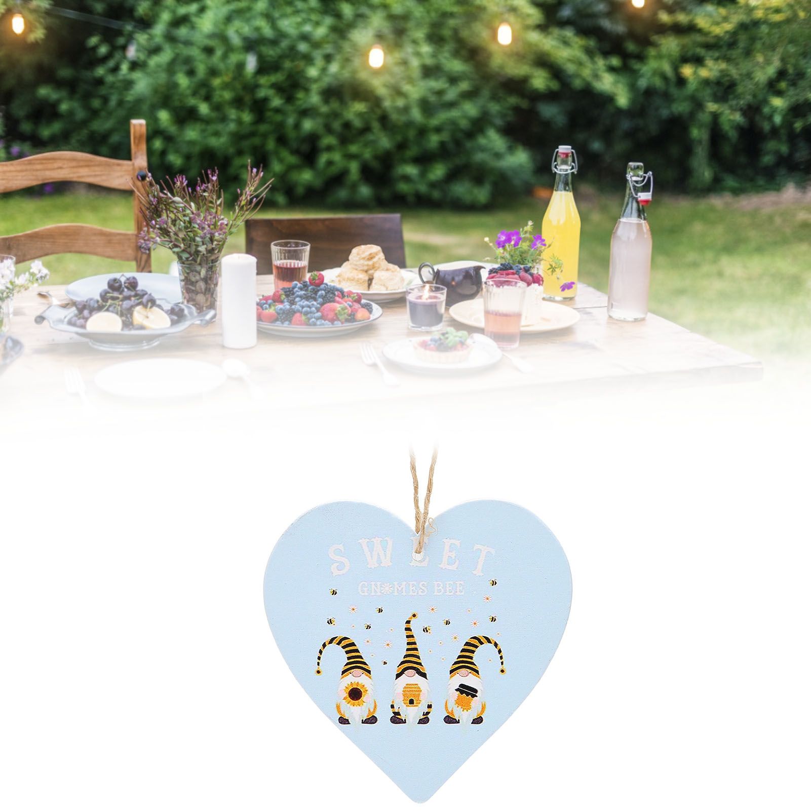 Wooden Love Heart Pendant Love Wood Chips DIY Craft for Wedding Party view 11
