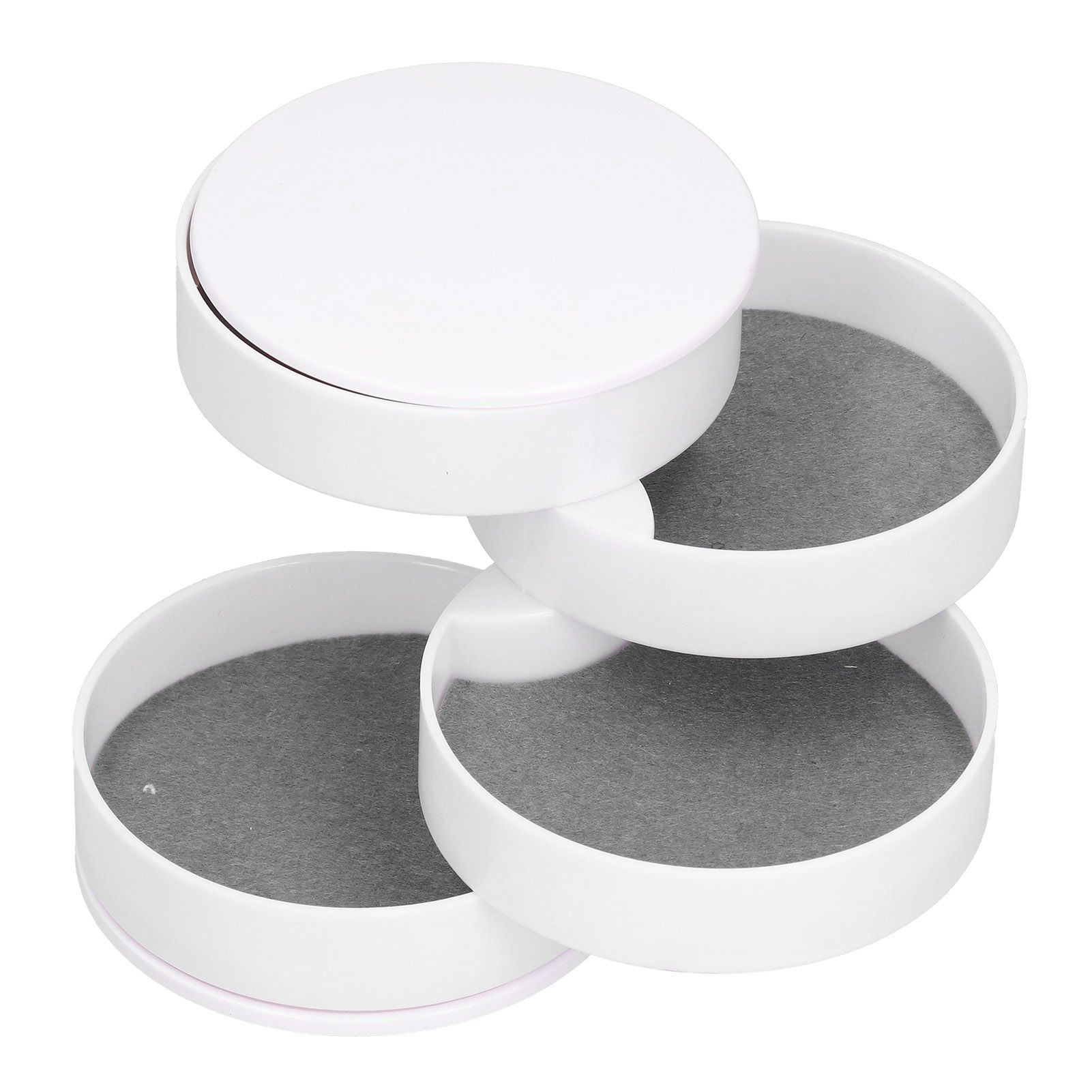 MultiLayer Jewelry Box Dustproof Rotating Storage Container Organizer for view 7