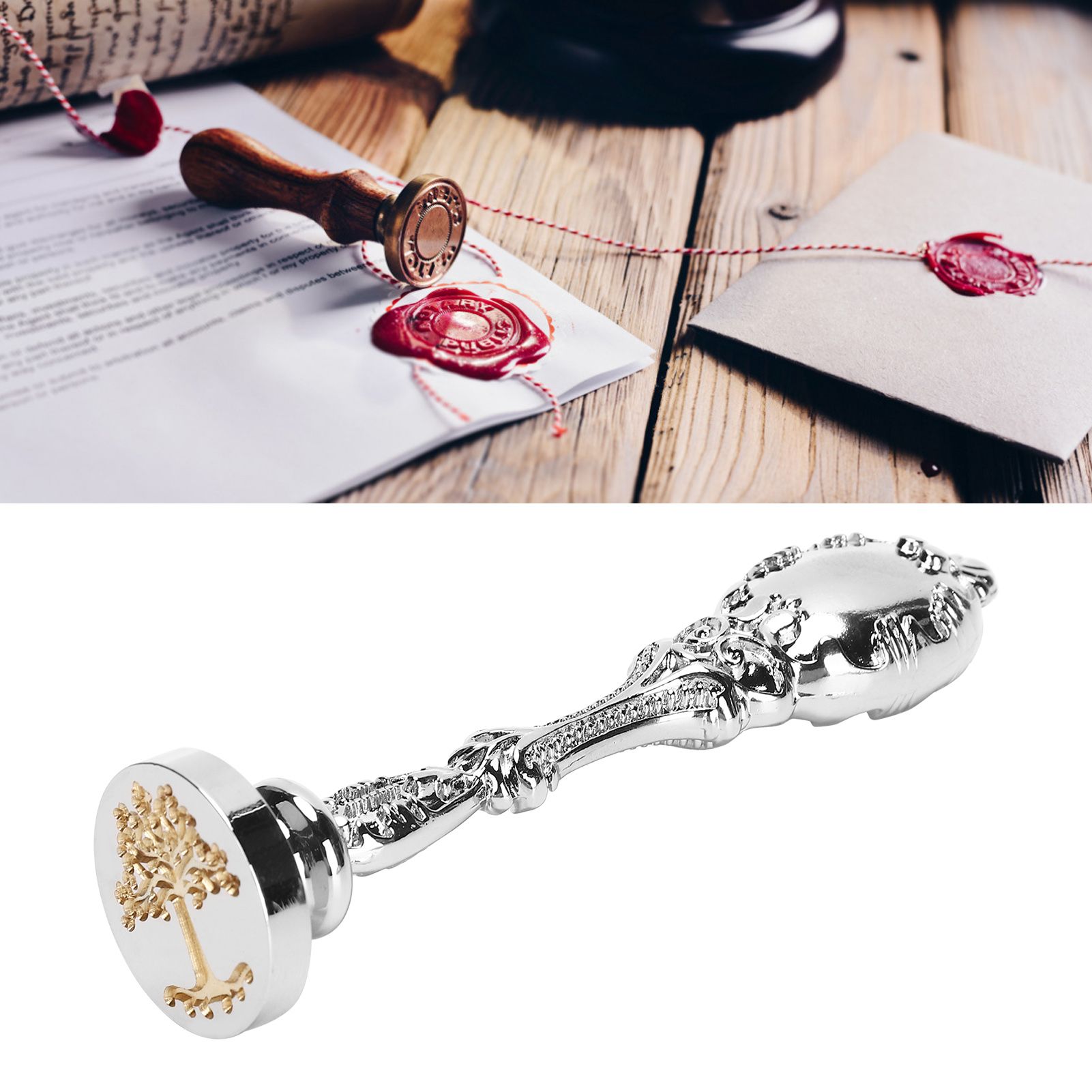 Wax Seal Metal Handle Retro Wax Stamp Handle for Envelope Decoration Sealing view 11