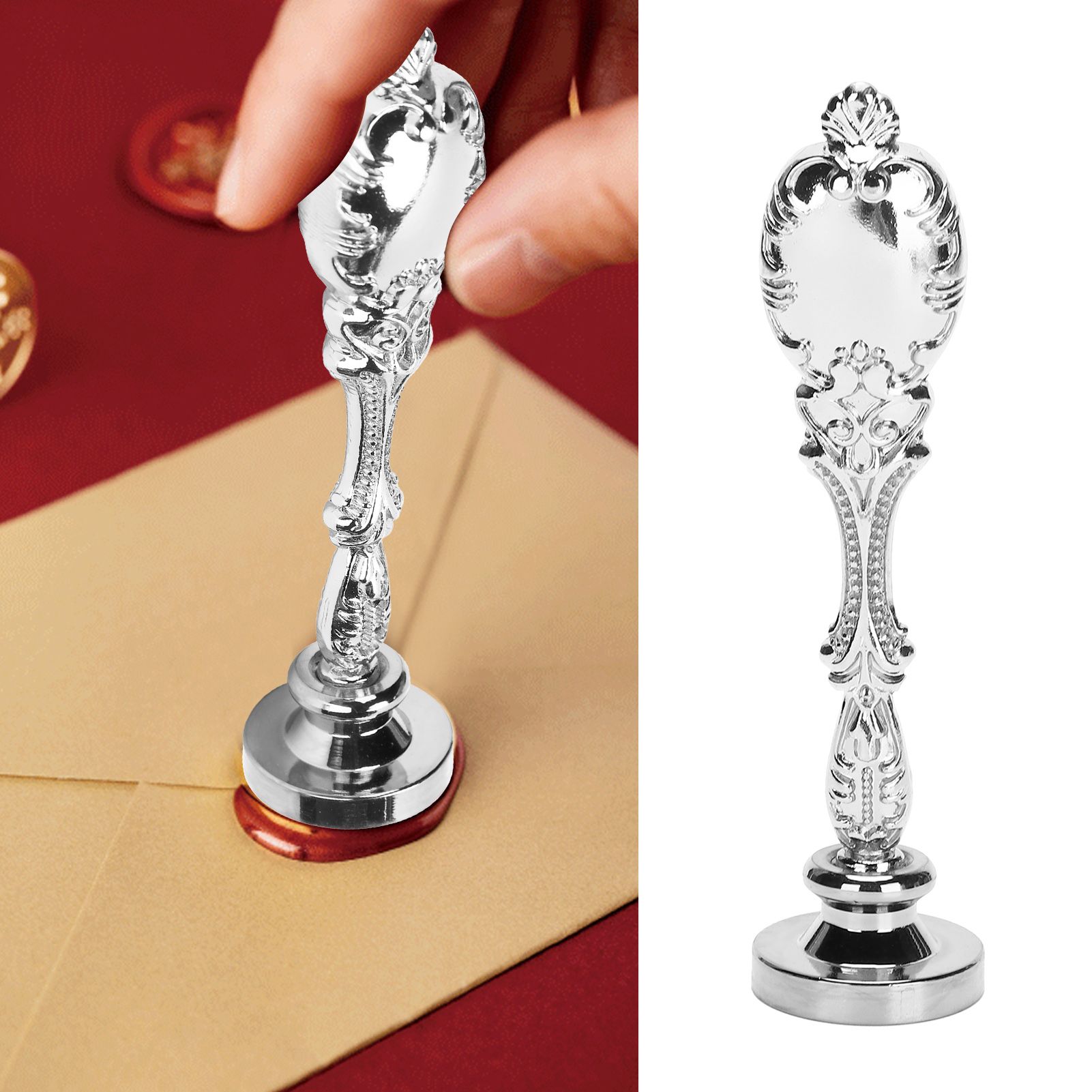 Wax Seal Metal Handle Retro Wax Stamp Handle for Envelope Decoration Sealing view 12