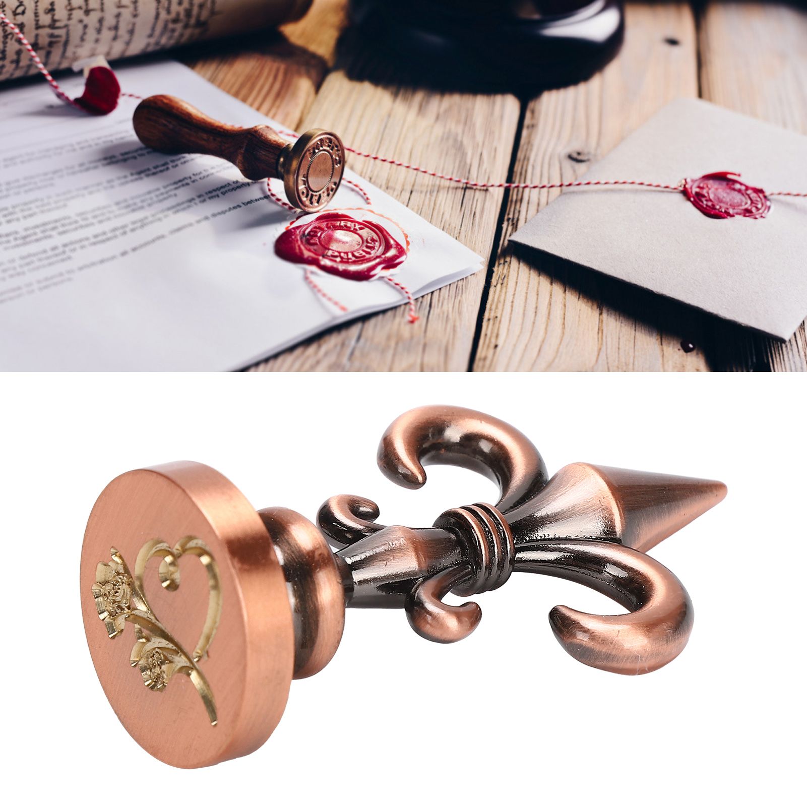Wax Seal Handle Stamp Innovative Vintage Sealing Stamp Tool for Party view 11