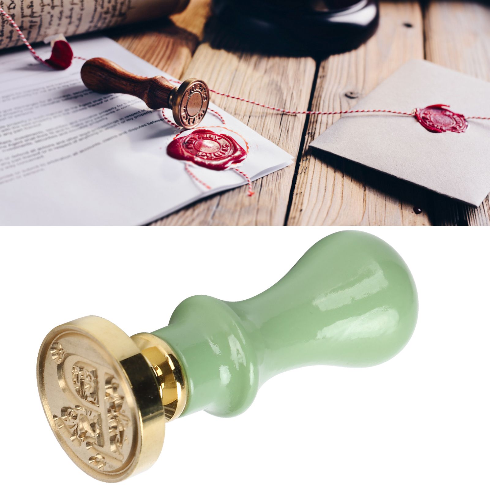 Mini Wax Seal Handle Vintage Envelope Invitation Card Sealed Stamp Handicrafts view 11