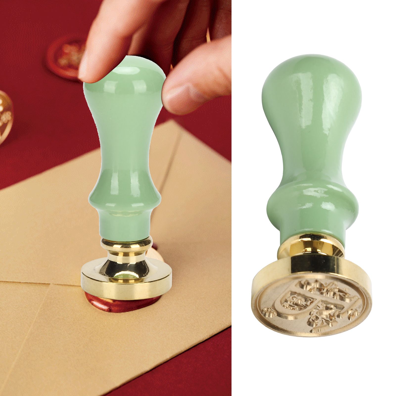 Mini Wax Seal Handle Vintage Envelope Invitation Card Sealed Stamp Handicrafts view 12