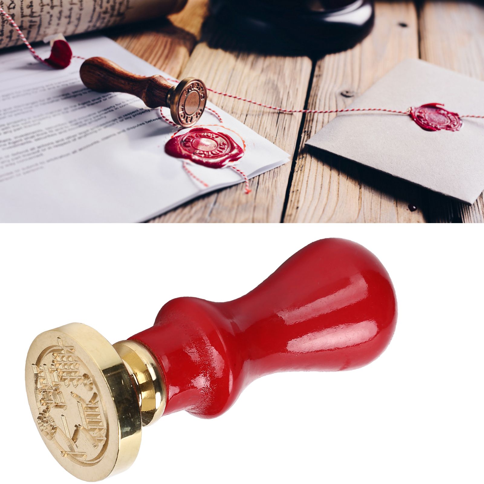 Mini Wax Seal Handle Vintage Envelope Invitation Card Sealed Stamp Handicrafts view 11
