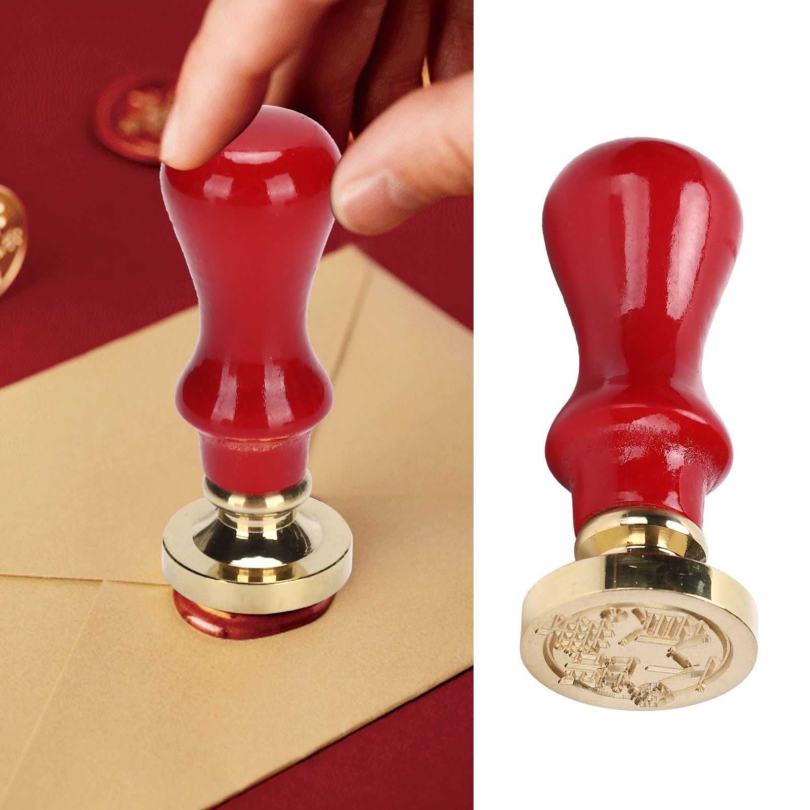 Mini Wax Seal Handle Vintage Envelope Invitation Card Sealed Stamp Handicrafts view 12