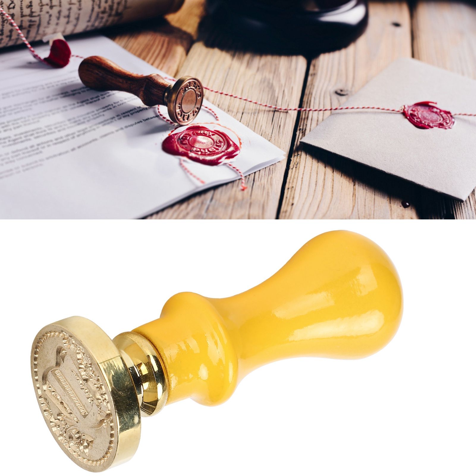 Mini Wax Seal Handle Vintage Envelope Invitation Card Sealed Stamp Handicrafts view 11