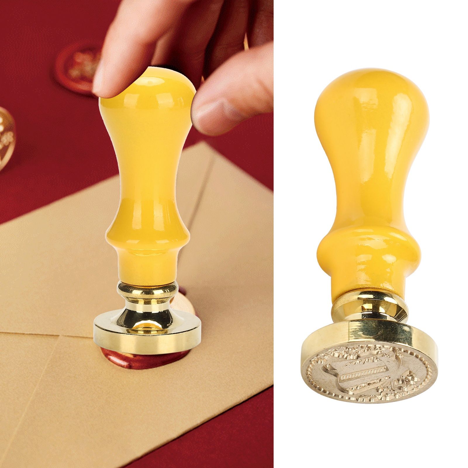Mini Wax Seal Handle Vintage Envelope Invitation Card Sealed Stamp Handicrafts view 12