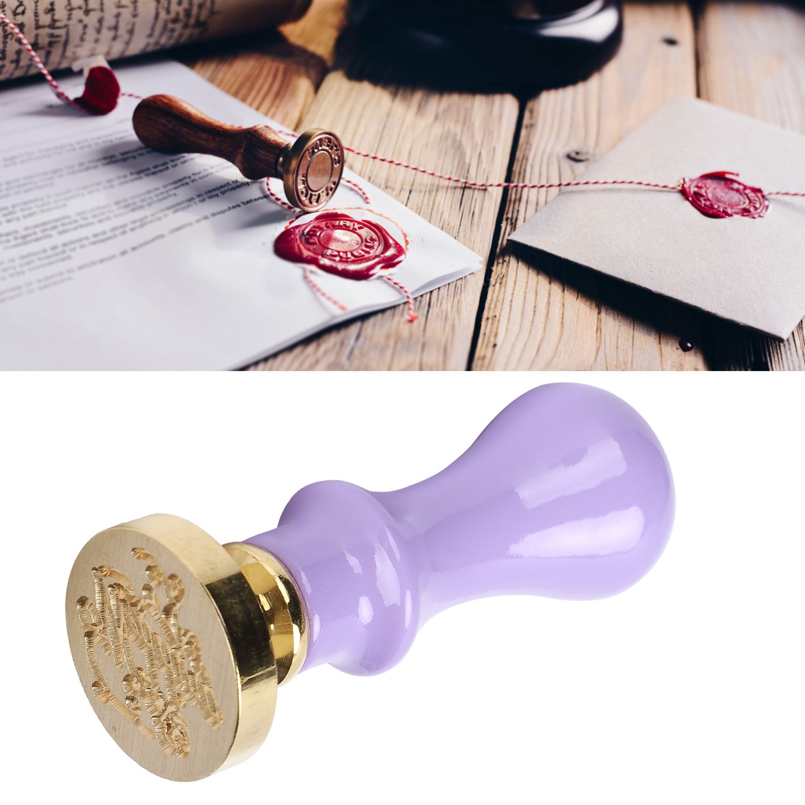 Mini Wax Seal Handle Vintage Envelope Invitation Card Sealed Stamp Handicrafts view 11