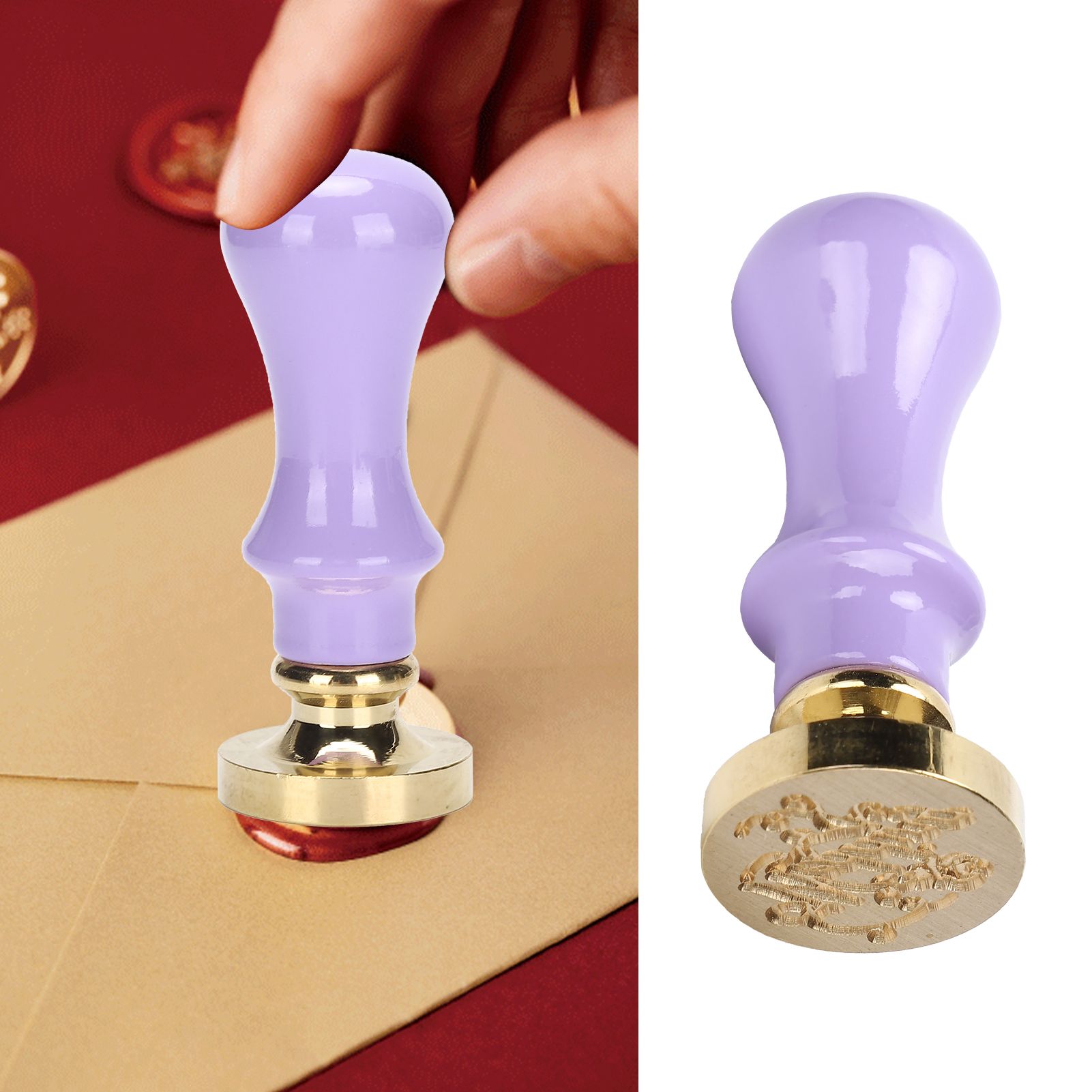 Mini Wax Seal Handle Vintage Envelope Invitation Card Sealed Stamp Handicrafts view 12