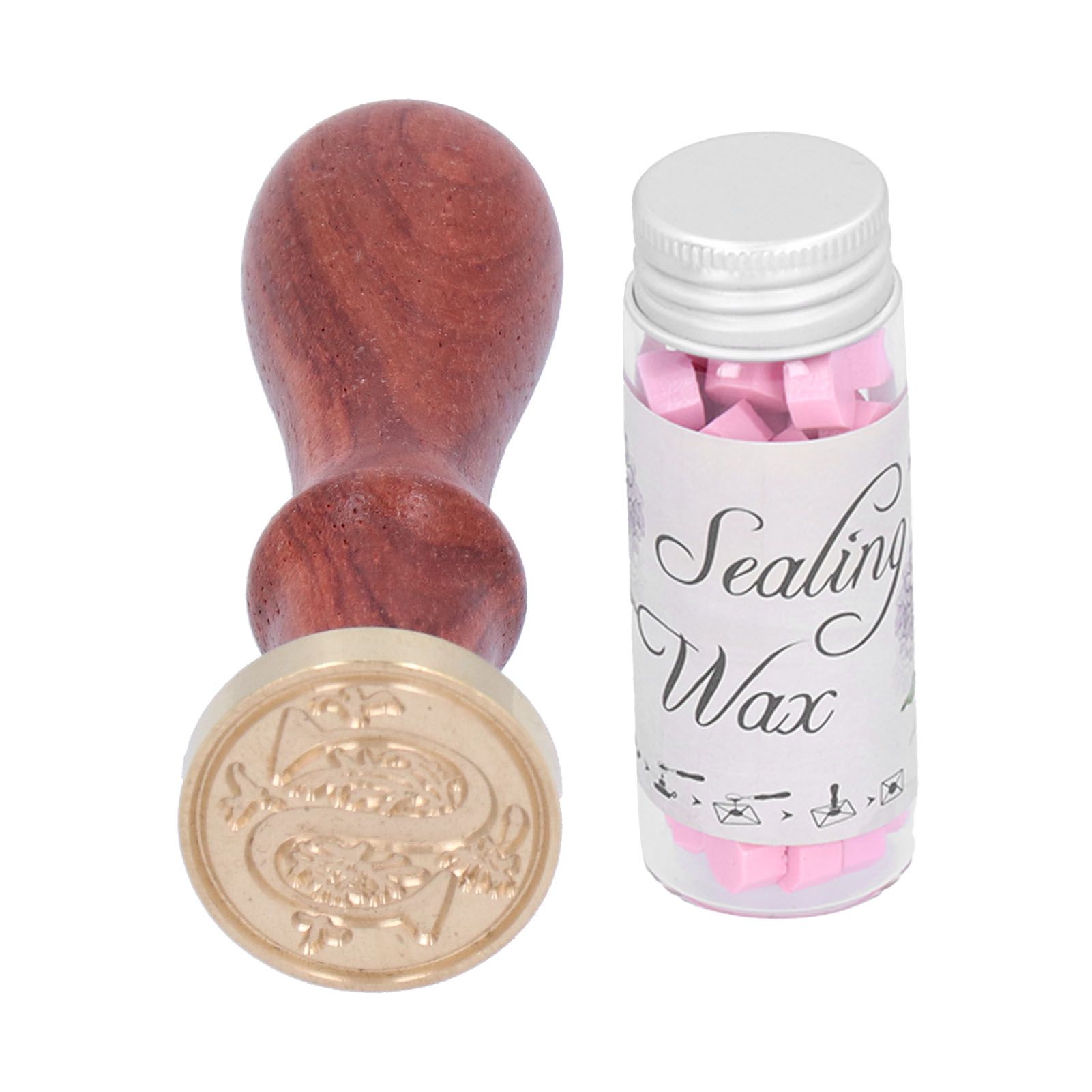 Wax Seal Stamp Handle Kit with Sealing Wax Gift Box Handicrafts Envelope