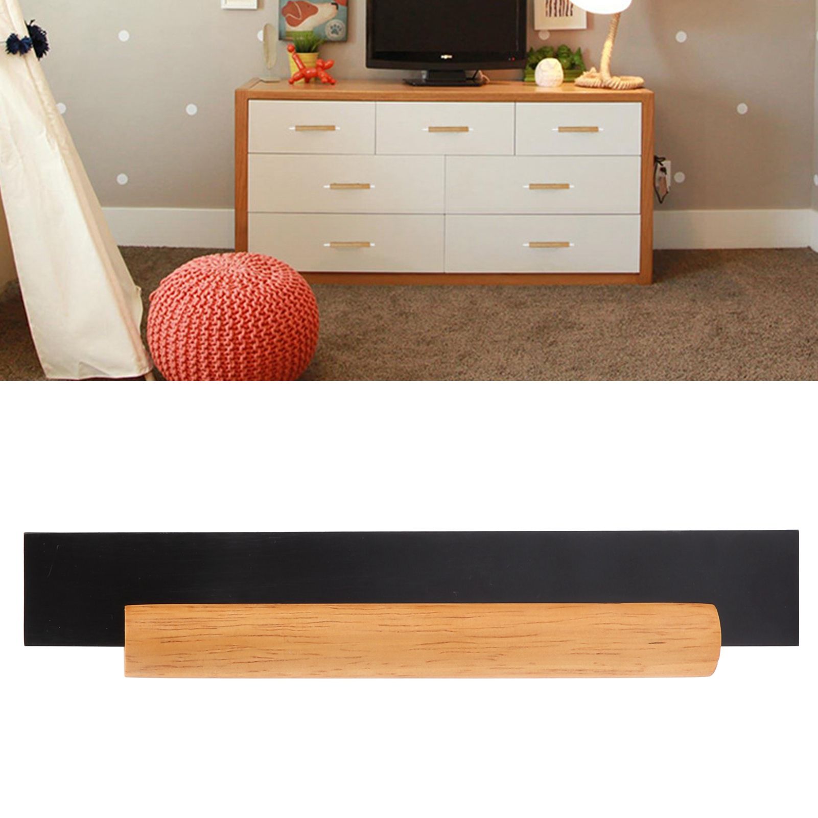 Door Handle Nordic Modern Pine Handle European Style Cupboard Wardrobe Drawer view 11