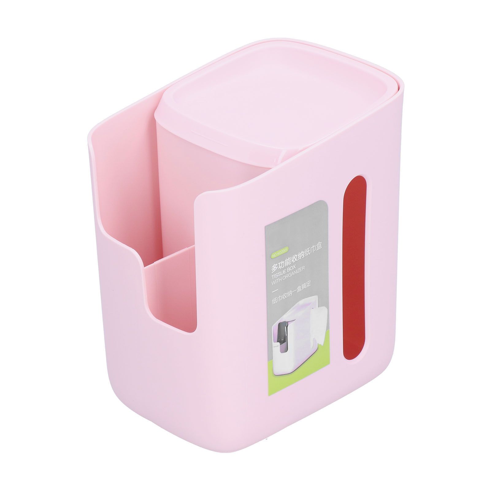 Multifunctional Storage Tissue Box Desktop Storage Box Pumping Box Pink for view 3