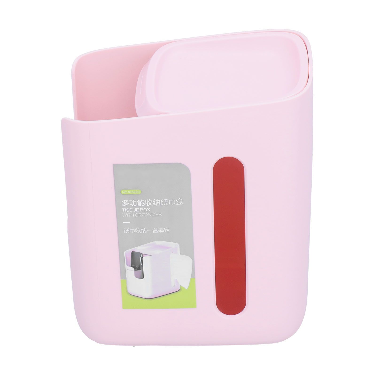 Multifunctional Storage Tissue Box Desktop Storage Box Pumping Box Pink for view 4