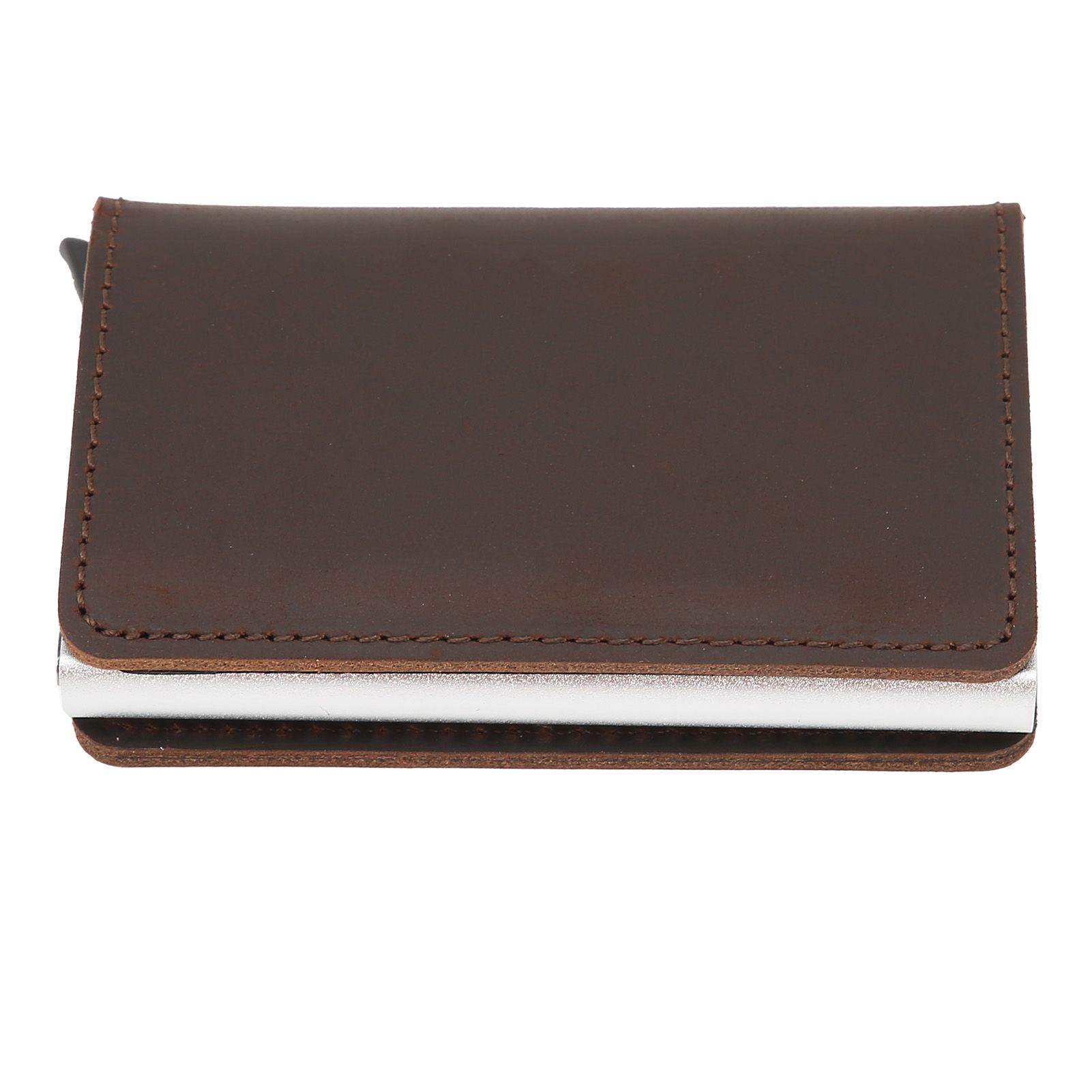 Fashion Slim Credit Card Holder Small Metal Wallet Money Clip Card Bag for Men view 7