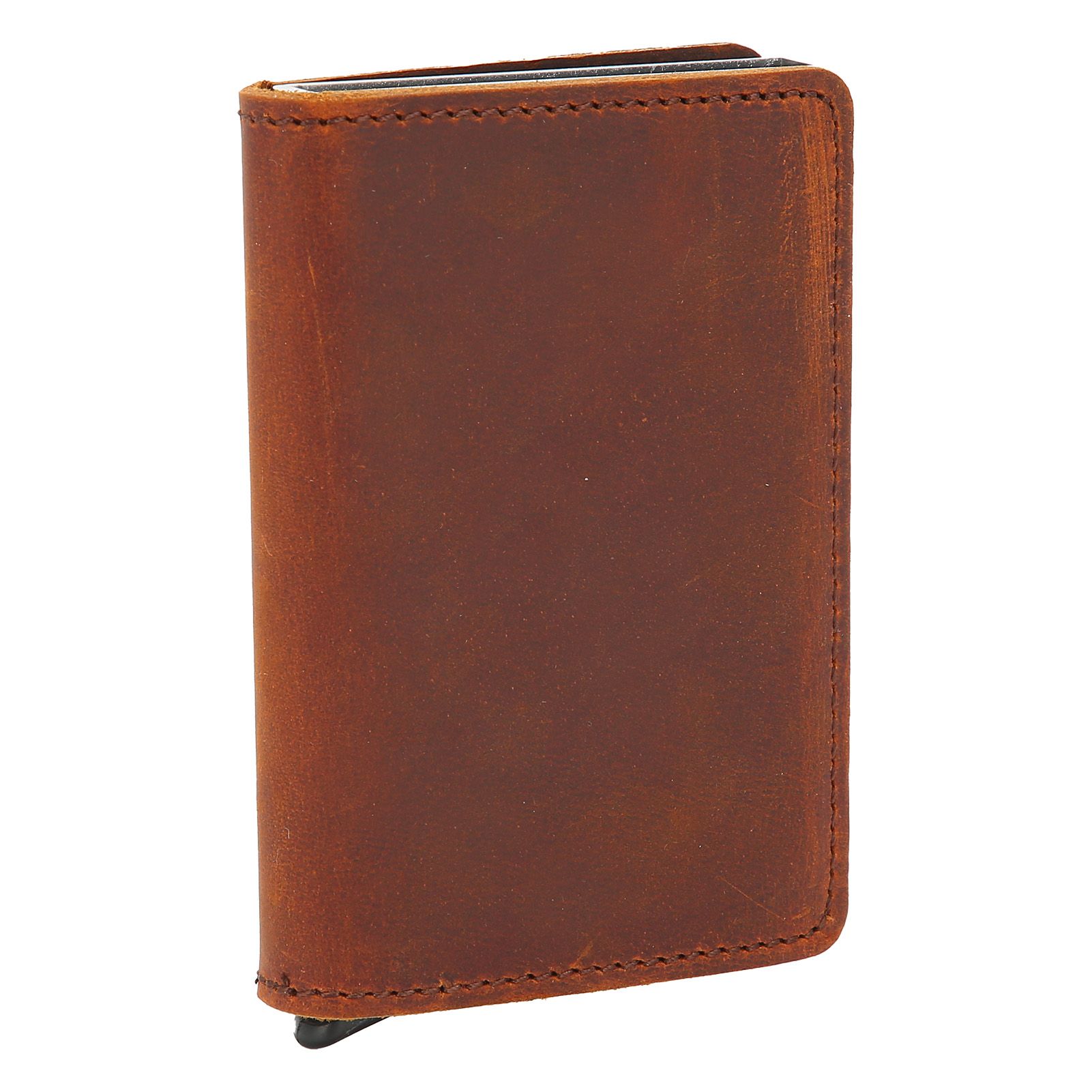 Fashion Slim Credit Card Holder Small Metal Wallet Money Clip Card Bag for Men view 3
