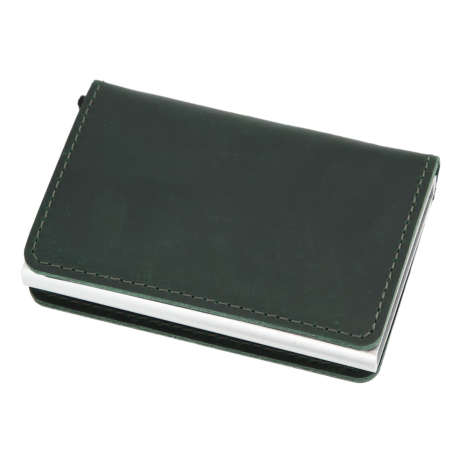 Fashion Slim Credit Card Holder Small Metal Wallet Money Clip Card Bag for Men view 3