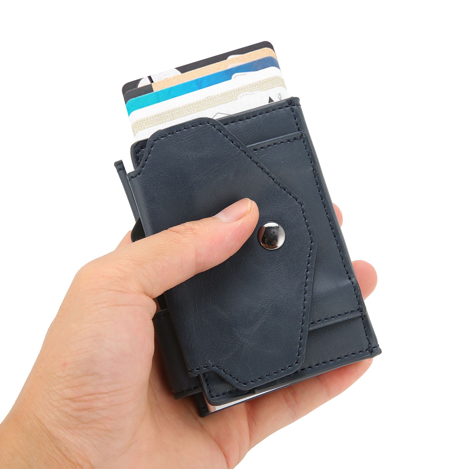 Auto Credit Card Holder Anti Theft Men Wallet Credit ID Cards Case Bag for view 12