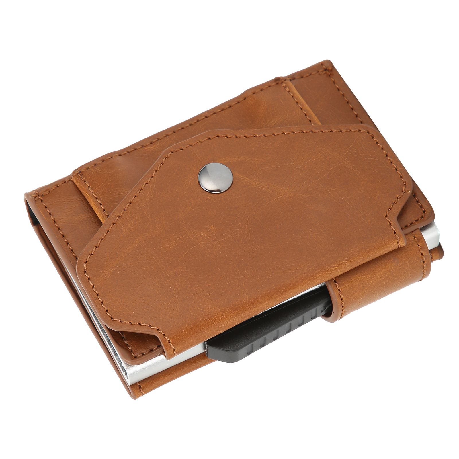 Auto Credit Card Holder Anti Theft Men Wallet Credit ID Cards Case Bag for view 3