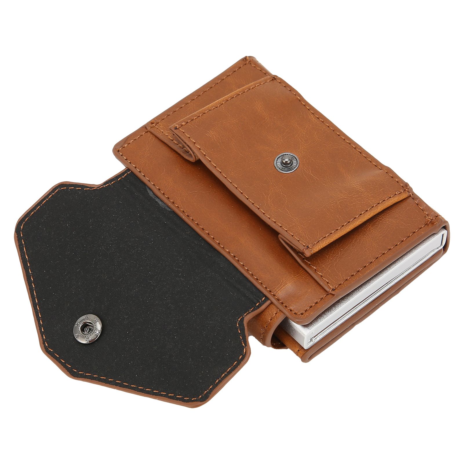 Auto Credit Card Holder Anti Theft Men Wallet Credit ID Cards Case Bag for view 8