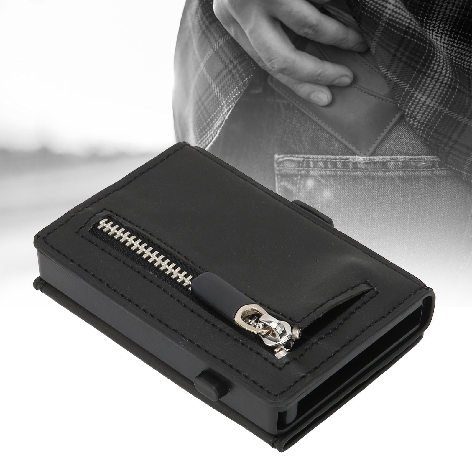 AntiTheft Wallet Fashion Slim Shielding Degaussing Credit Card Holder Card view 12