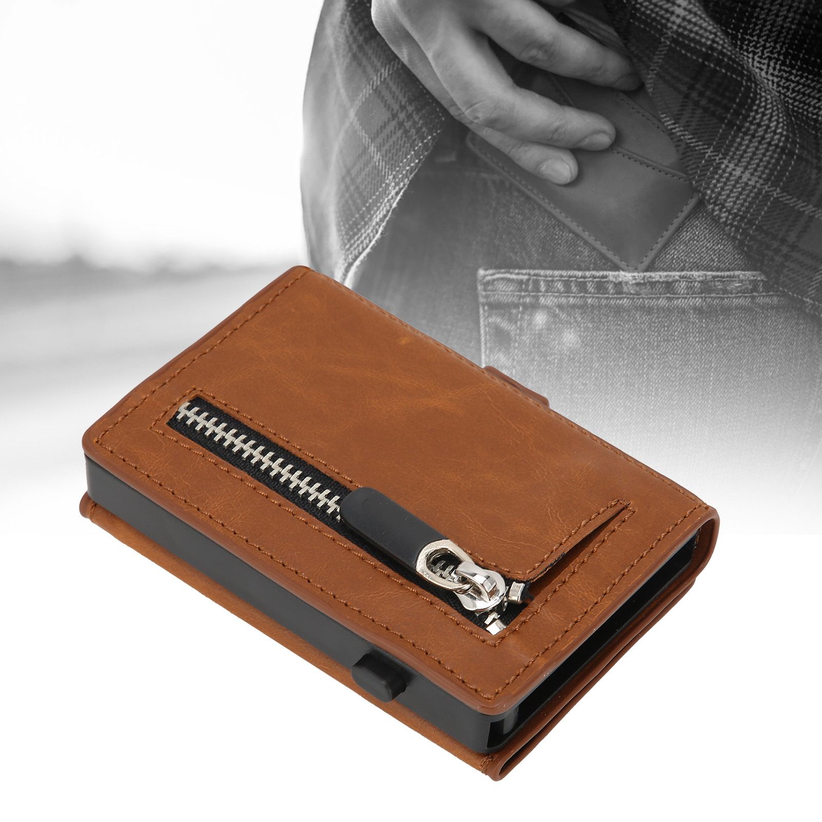 AntiTheft Wallet Fashion Slim Shielding Degaussing Credit Card Holder Card view 11