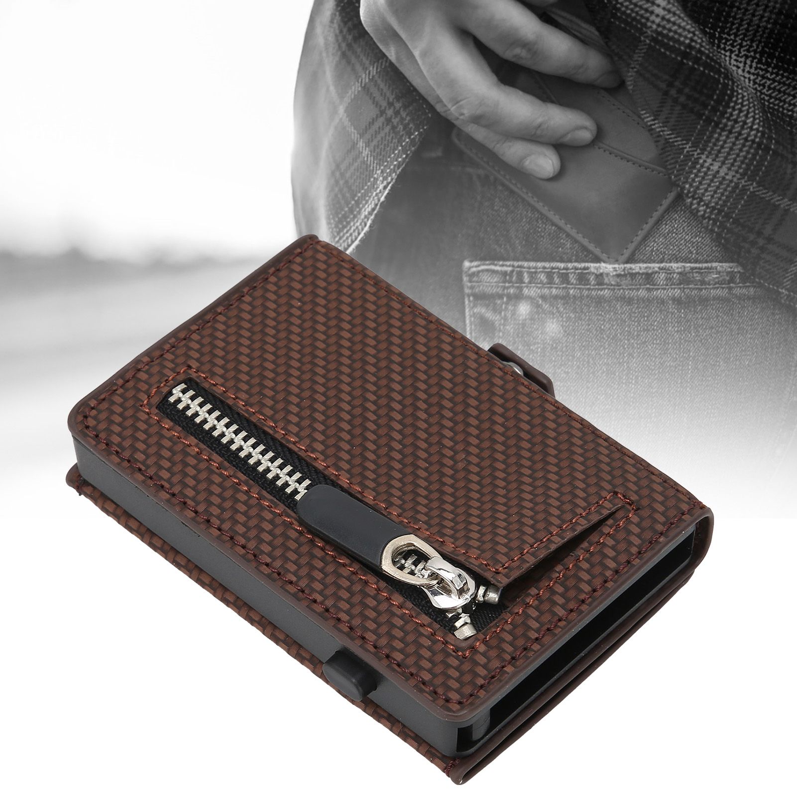 AntiTheft Wallet Fashion Slim Shielding Degaussing Credit Card Holder Card view 11