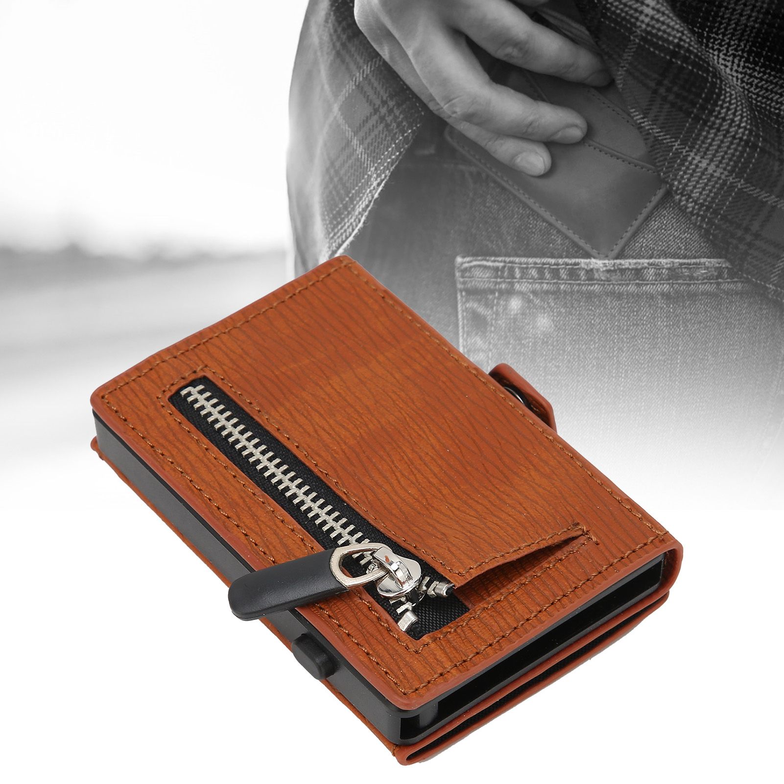 AntiTheft Wallet Fashion Slim Shielding Degaussing Credit Card Holder Card view 11