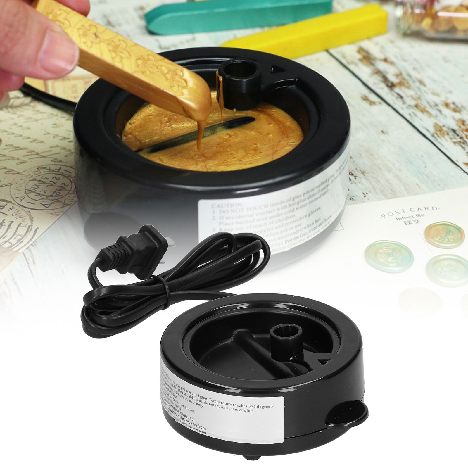 Wax Seal Stove Warmer Electric Heating Melting Furnace Tool for Sealing Stamp CN view 12