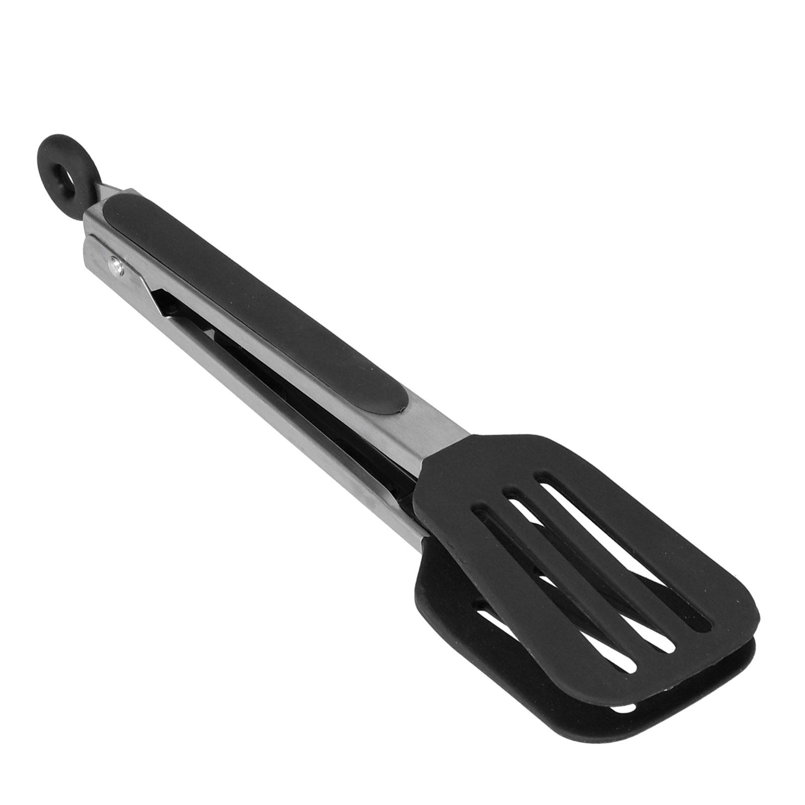 Stainless Steel Silicone Steak Clamp Foldable Barbecue Baking Tongs for BBQ
