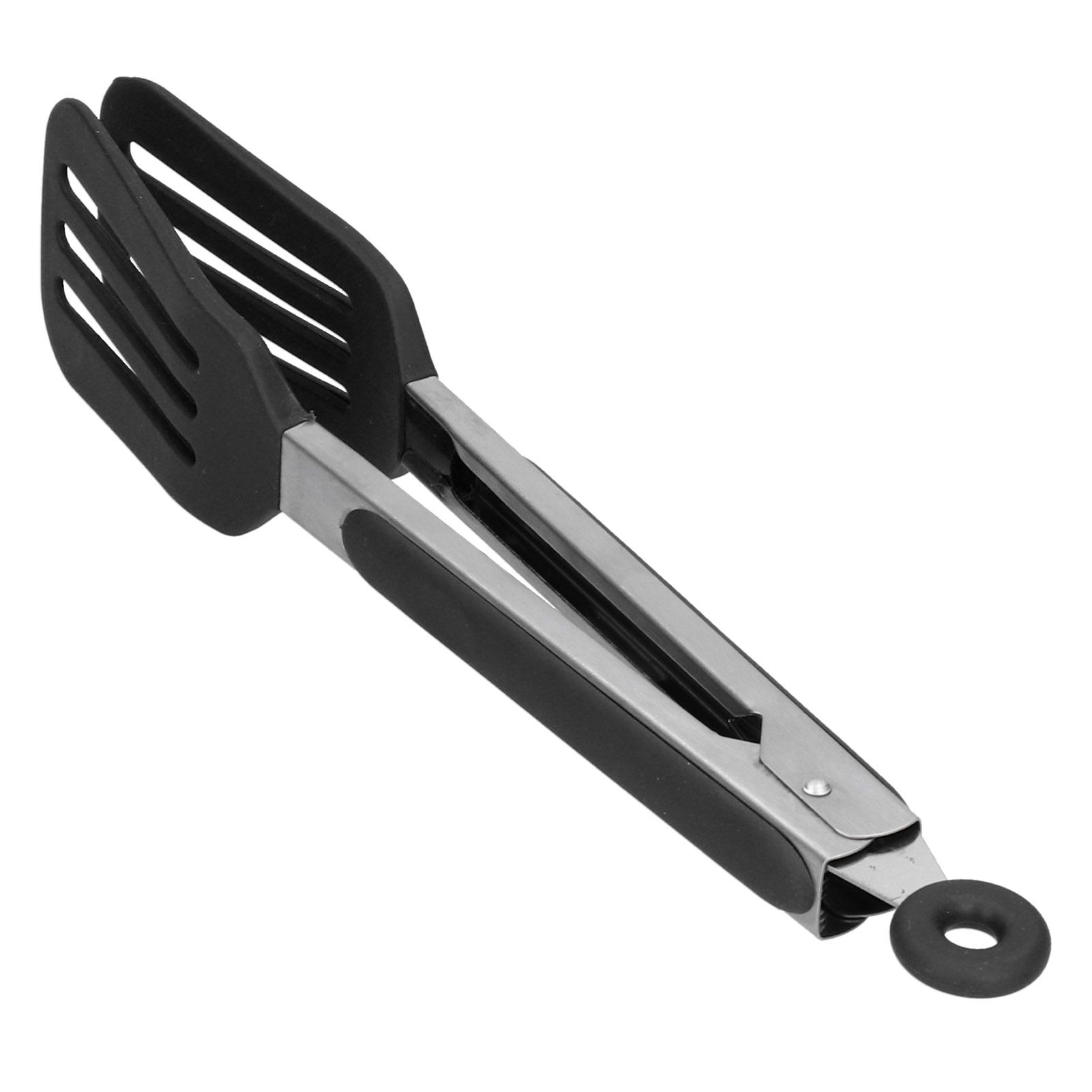 Stainless Steel Silicone Steak Clamp Foldable Barbecue Baking Tongs for BBQ view 4