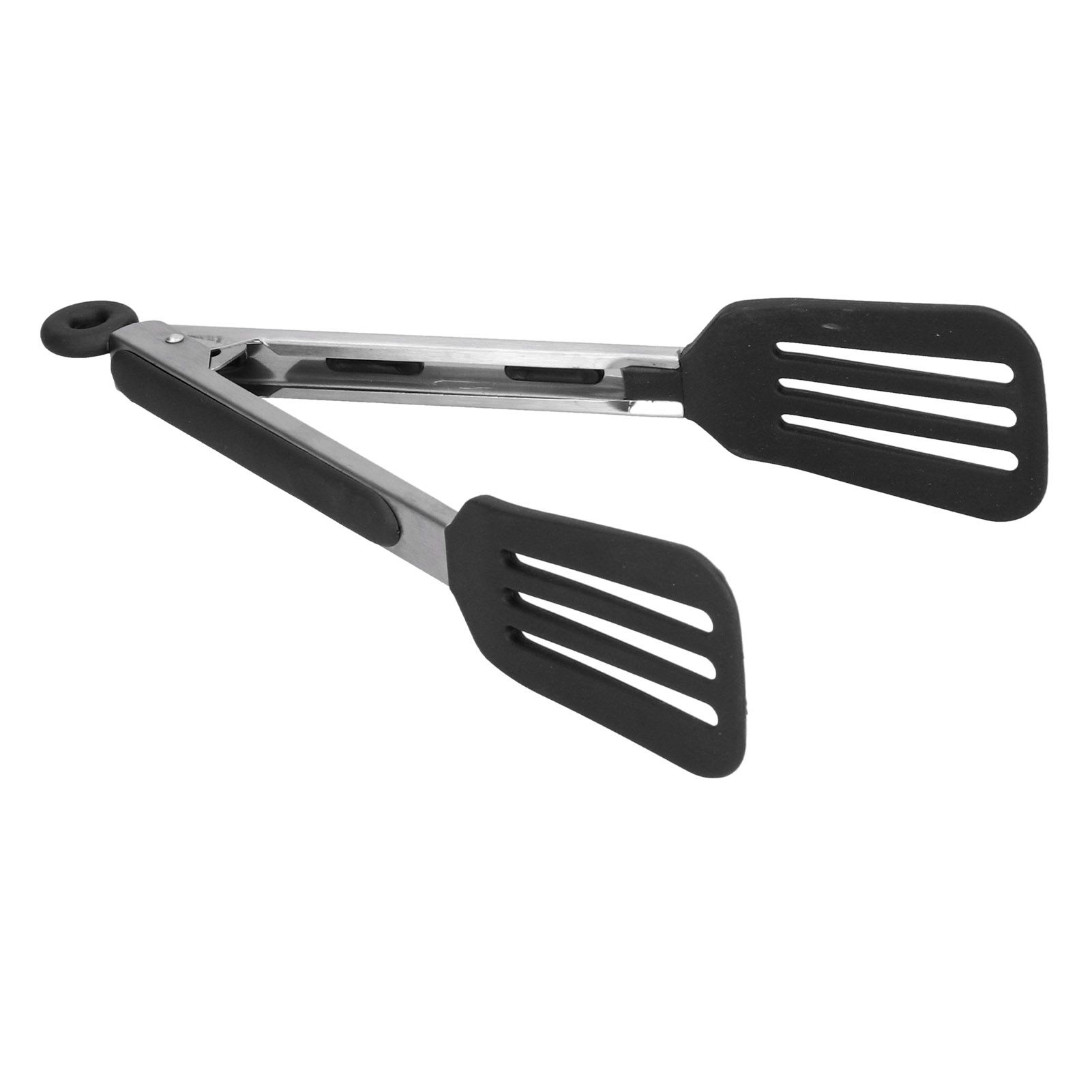 Stainless Steel Silicone Steak Clamp Foldable Barbecue Baking Tongs for BBQ view 9