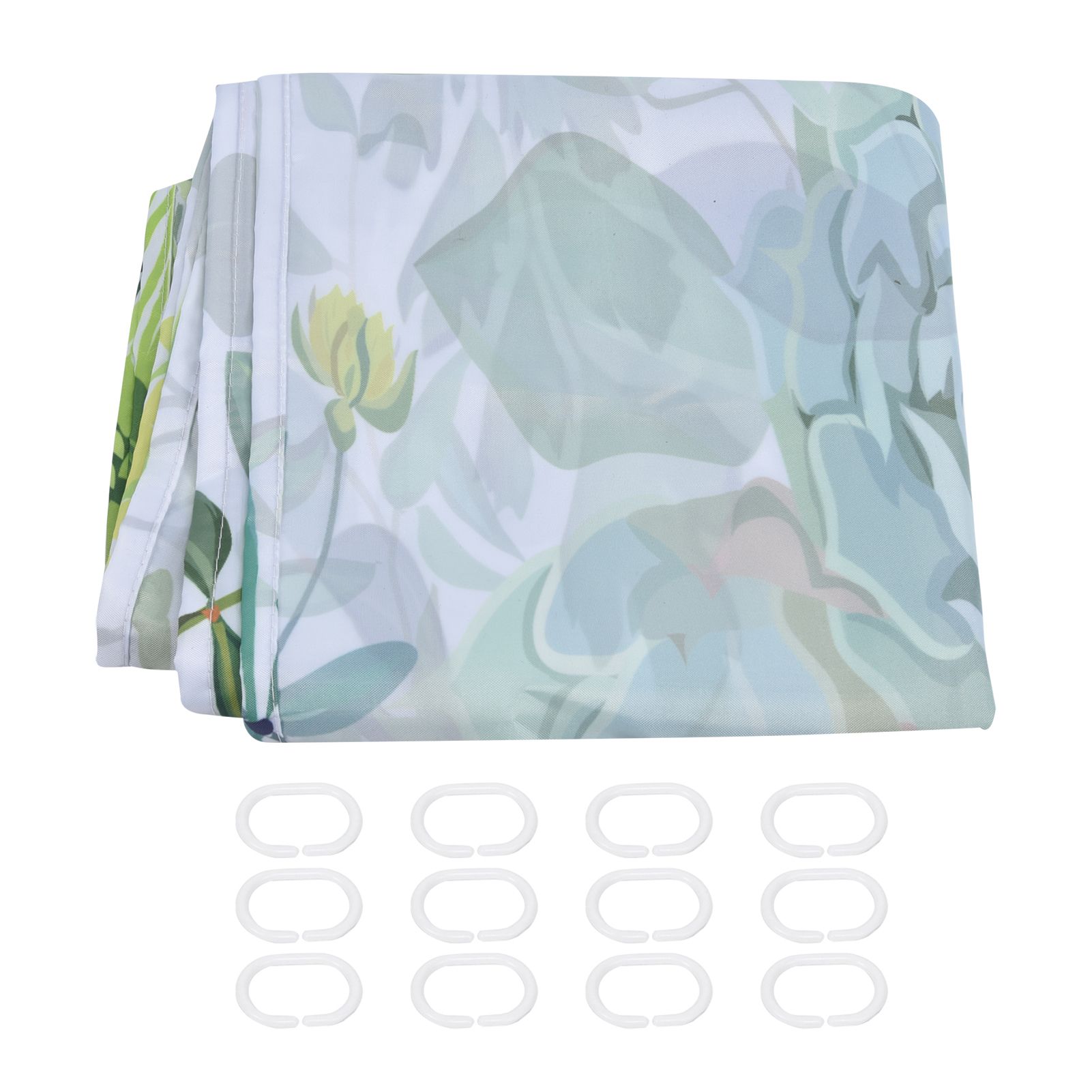 Shower Curtain Simple Style Plant Leaves Pattern Bathroom Shower Partition view 2