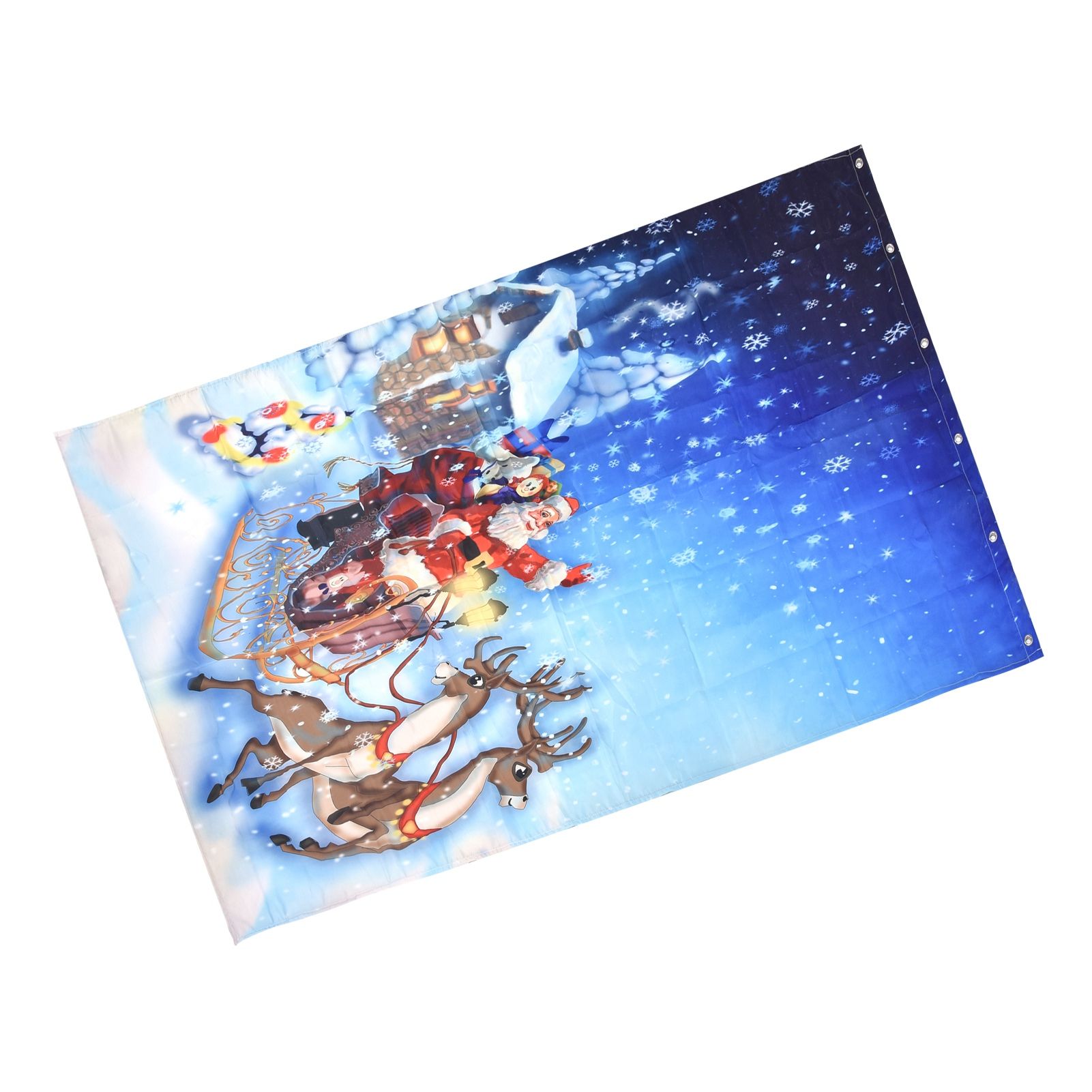 Partition Curtain Free Punching Christmas Pattern Bath Bathroom Shower Curtain view 9