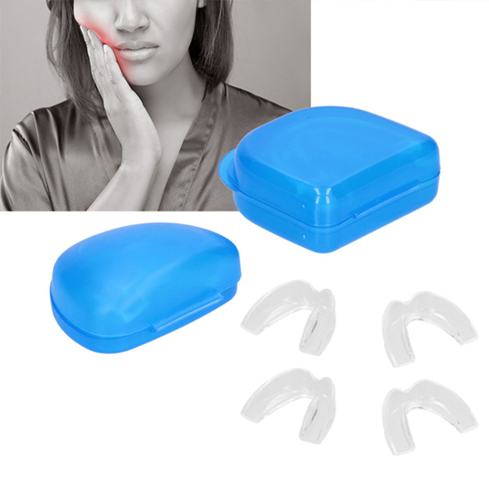 4Pcs Dental Guard Set EVA Anti Grinding Dental Orthodontic Teeth Brace with view 11