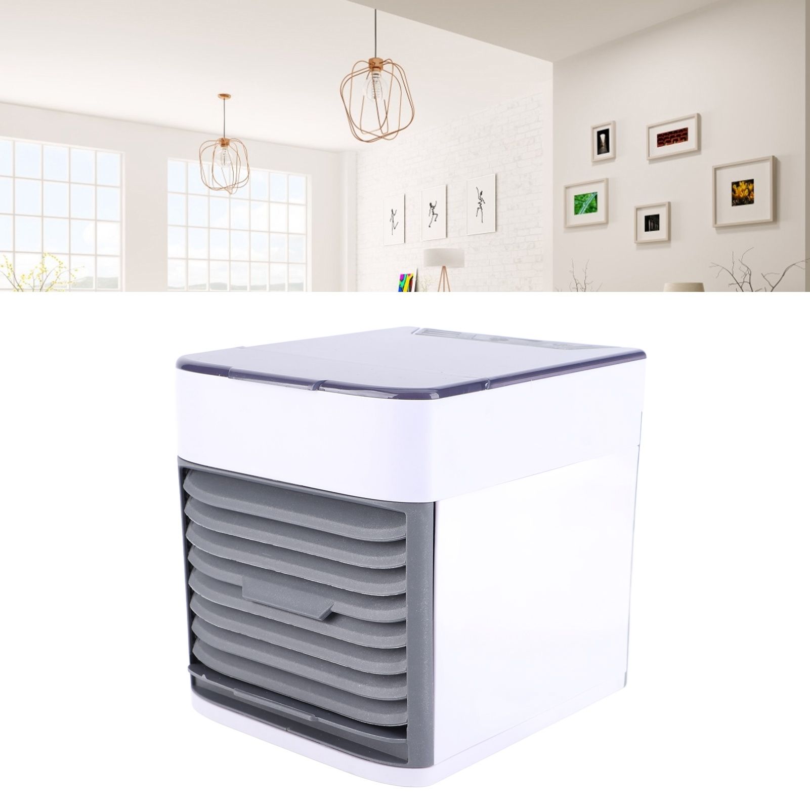 Air Cooler Mini Air Conditioner Fan USB Powered Humidifier Purifier for Car view 11