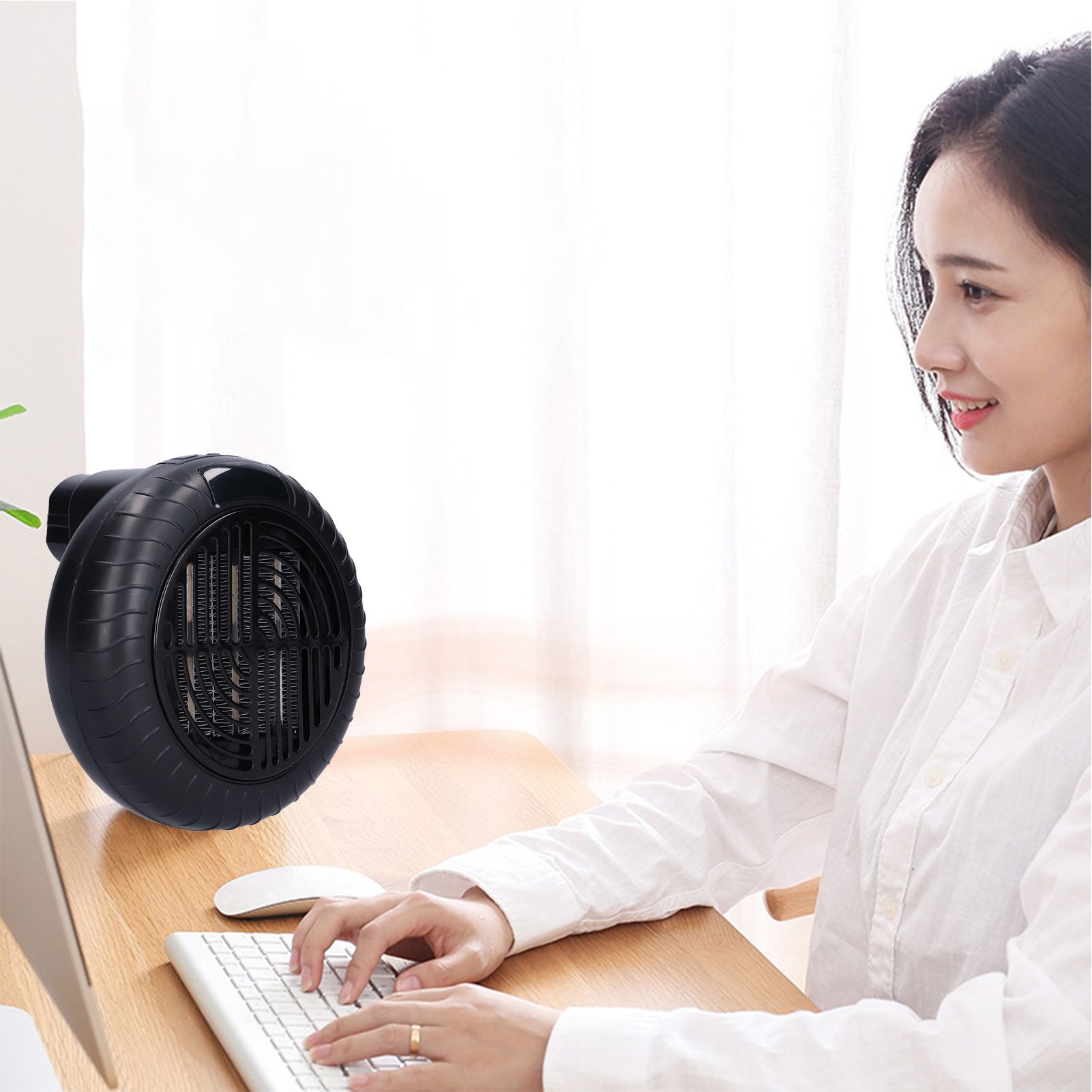 Mini Heater Small WallMounted Round Shape Electric Heater for Home Office view 11