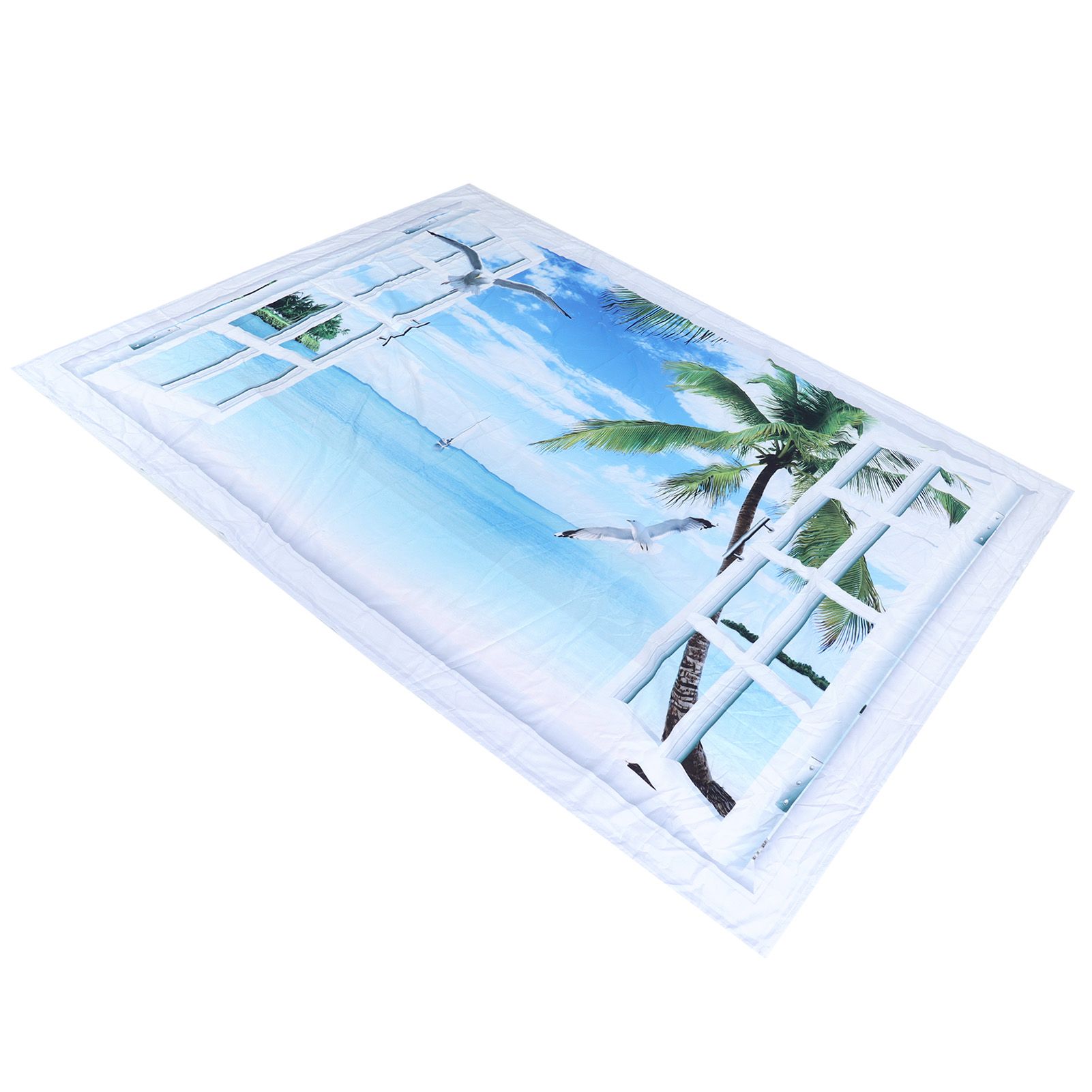 Tapestry 6.6x4.9ft Polyester Fiber Material Beach Landscape Pattern Wall view 6