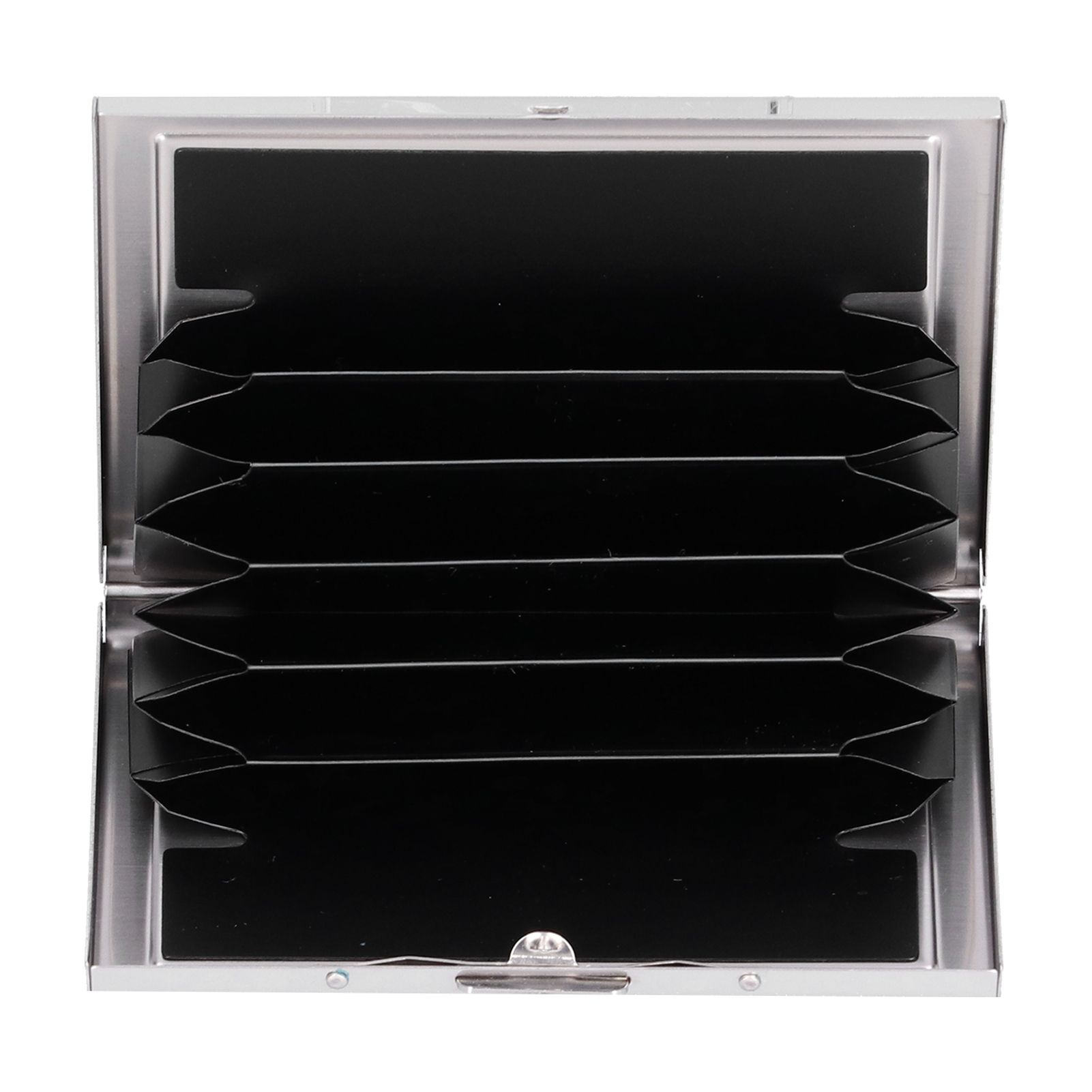 Card Case 6 Card Slots Antimagnetic Stainless Steel Concealed Button Design view 2