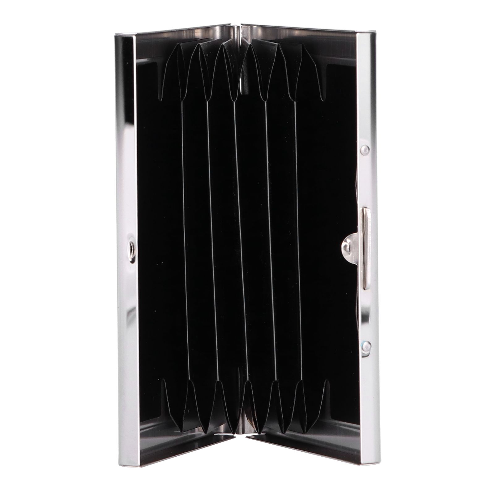 Card Case 6 Card Slots Antimagnetic Stainless Steel Concealed Button Design view 3