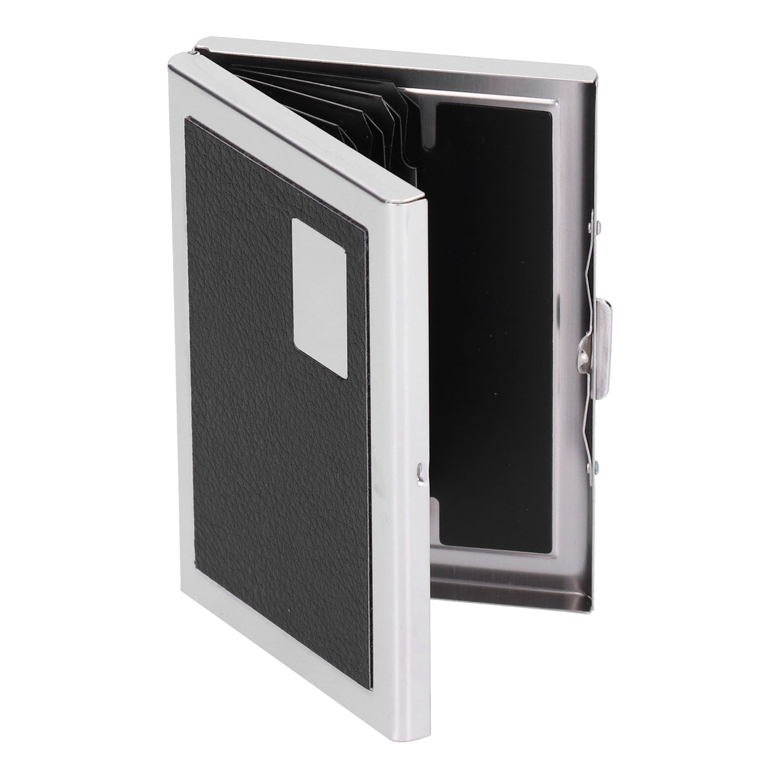Card Case 6 Card Slots Antimagnetic Stainless Steel Concealed Button Design view 6