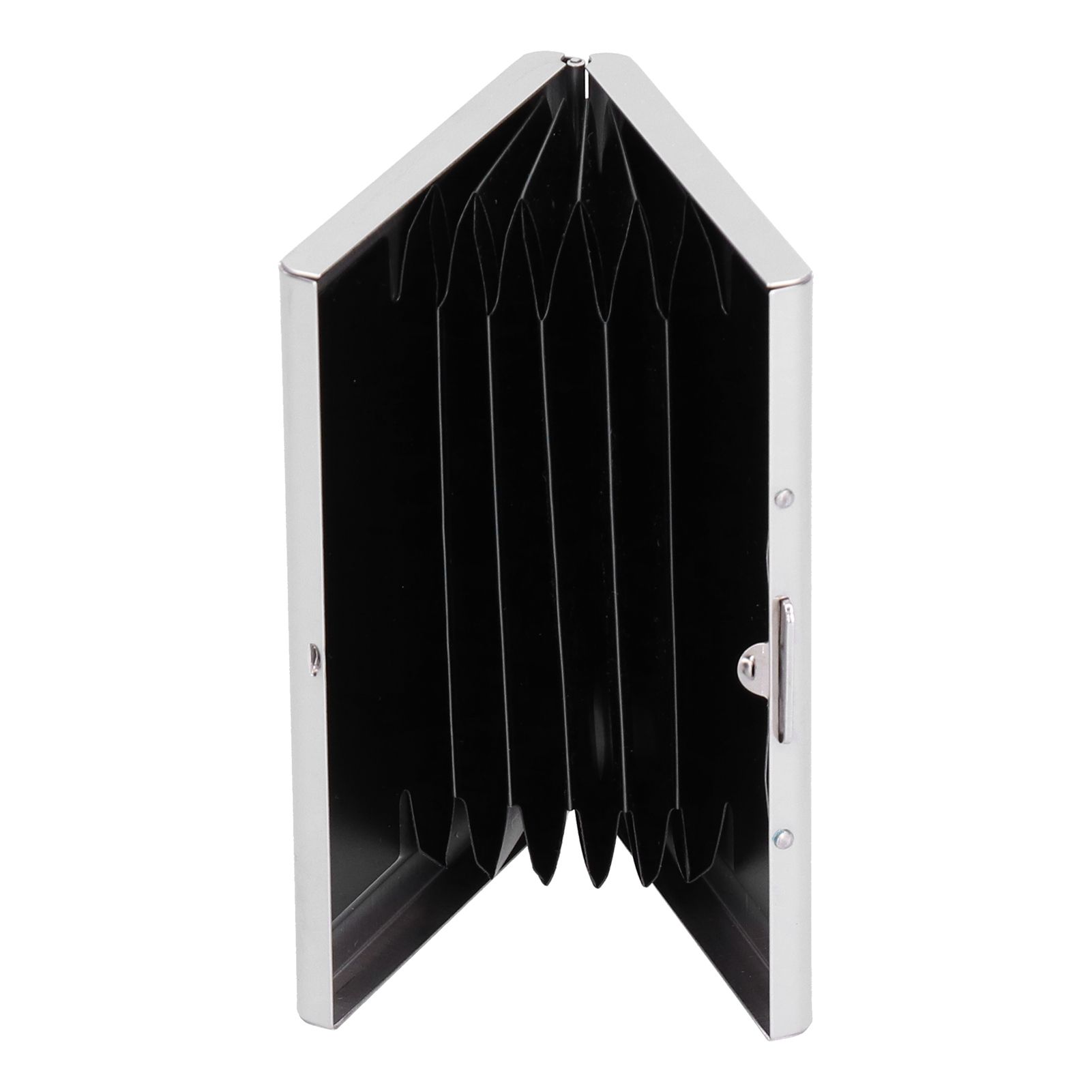 Card Case 6 Card Slots Antimagnetic Stainless Steel Concealed Button Design view 7
