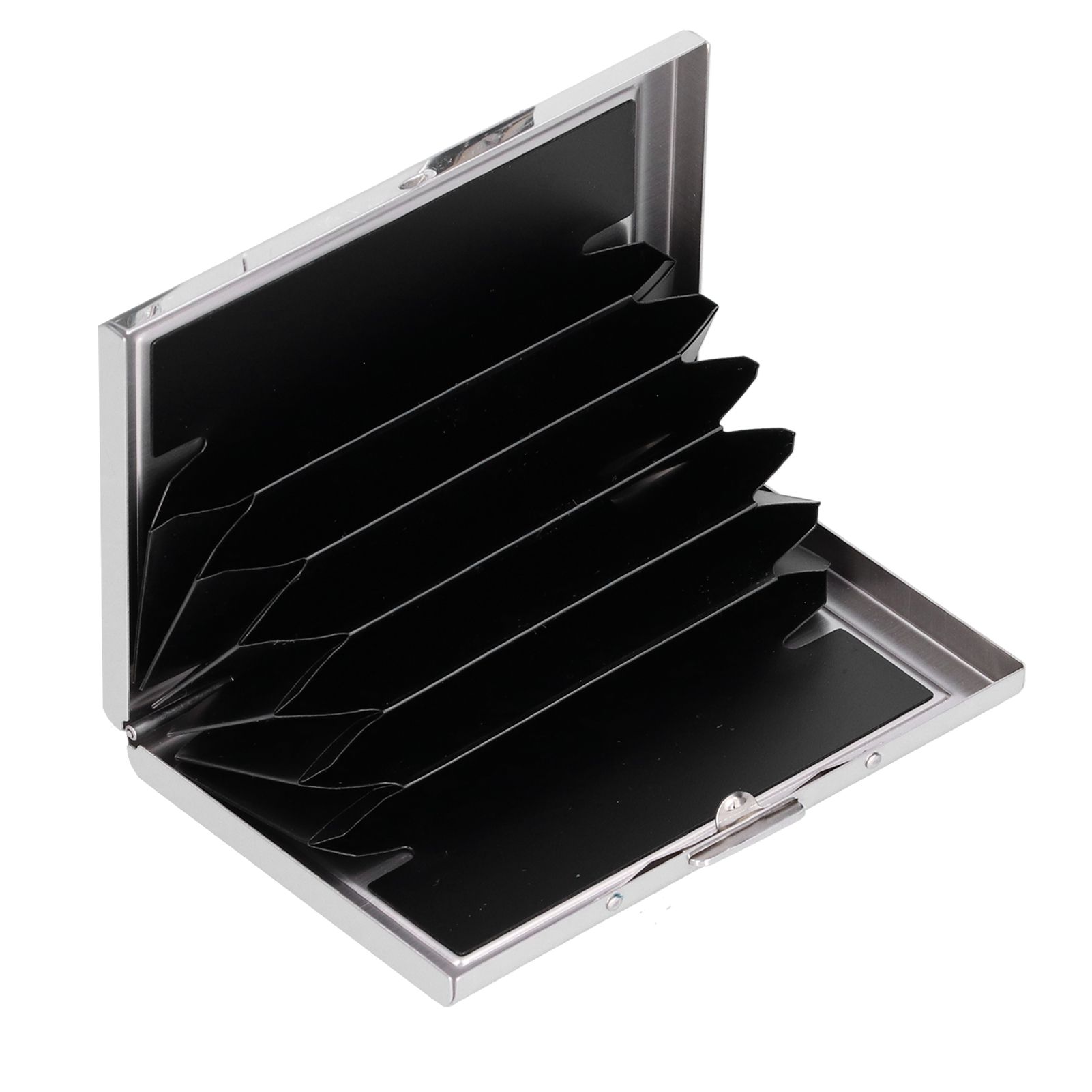 Card Case 6 Card Slots Antimagnetic Stainless Steel Concealed Button Design view 8
