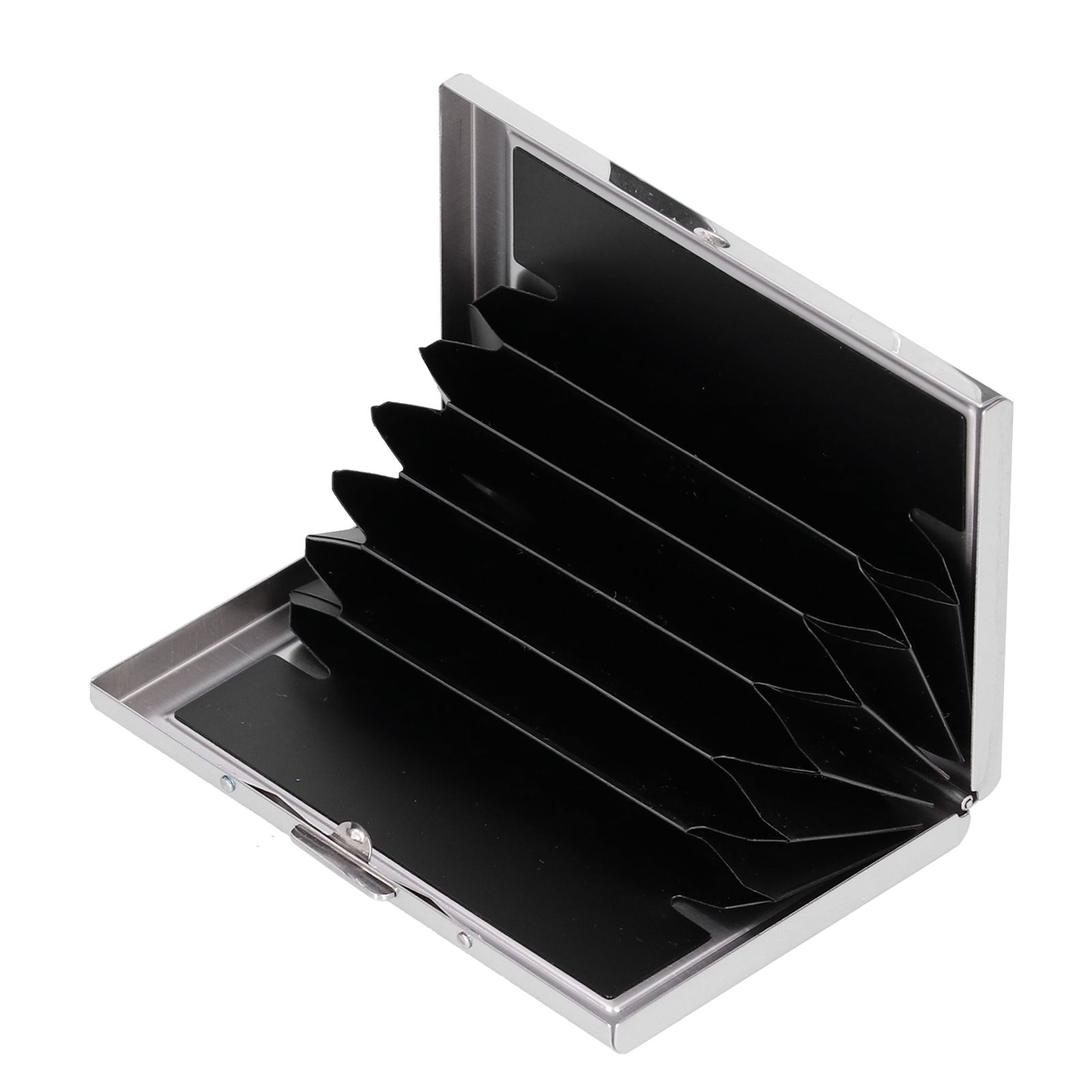 Card Case 6 Card Slots Antimagnetic Stainless Steel Concealed Button Design view 9