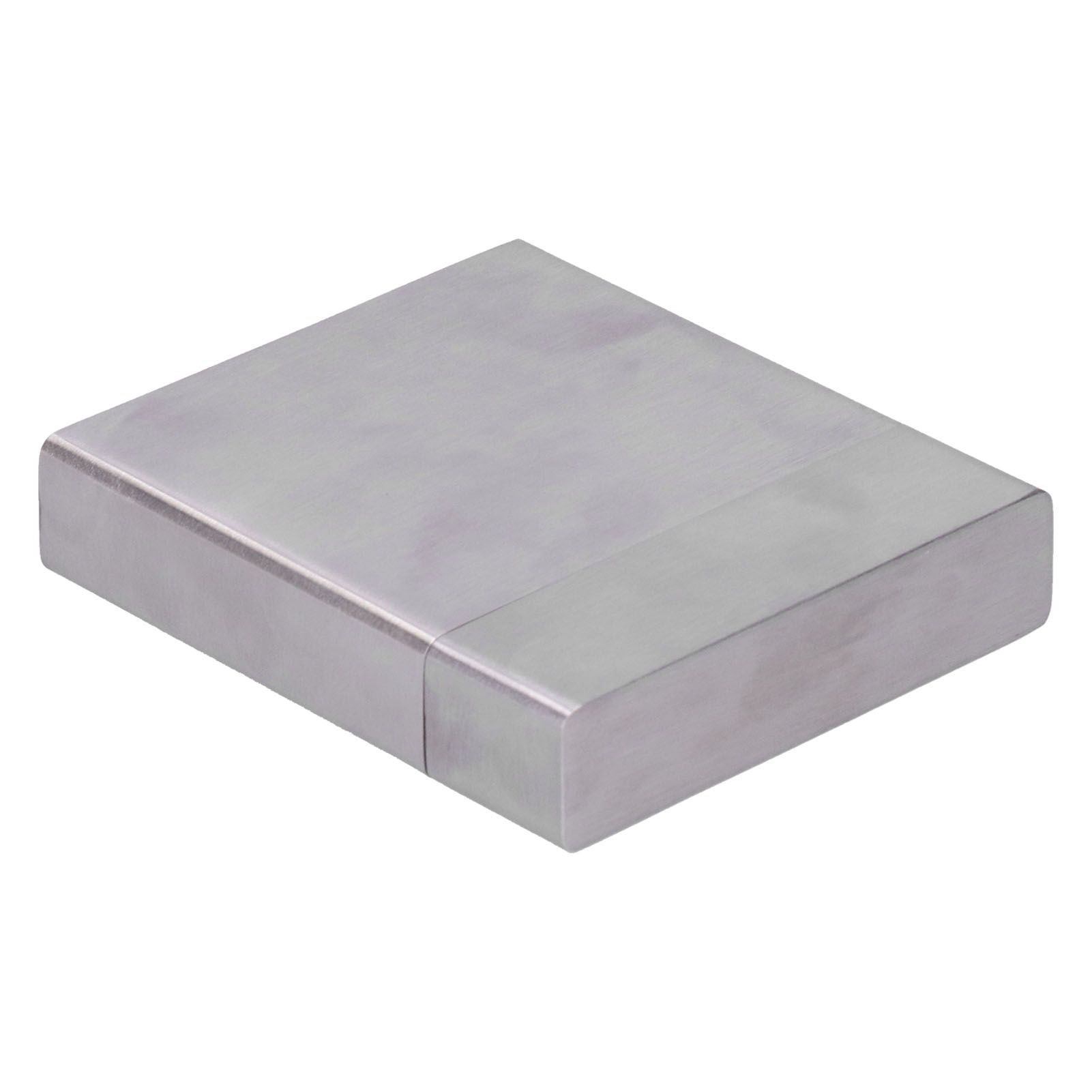 Cigarette Case Portable Brushed Stainless Steel Flip Type Cigarette Storage view 2