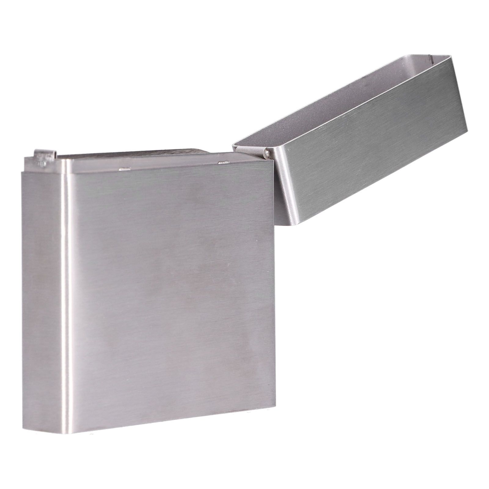 Cigarette Case Portable Brushed Stainless Steel Flip Type Cigarette Storage view 10