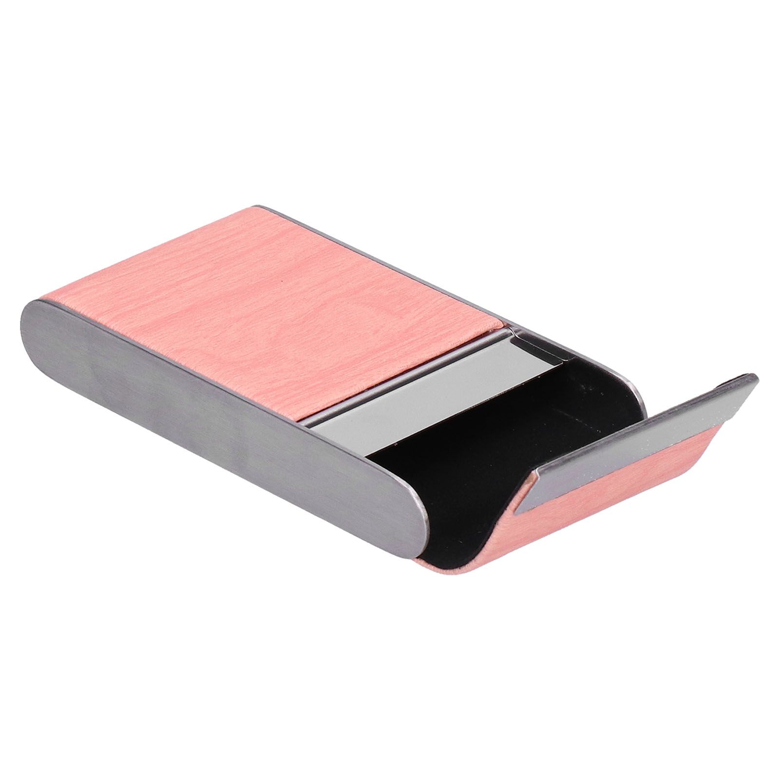 Cigarette Case Portable Women's Wood Grain Stripe Cigarette Storage Case for view 6