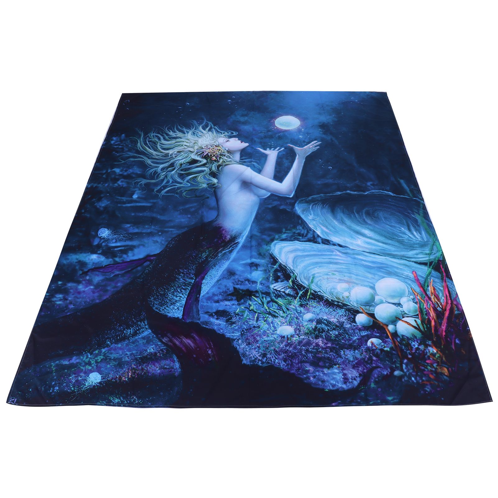 Tapestry Mermaid Pattern Background Tapestry Wall Hanging Blanket Interior