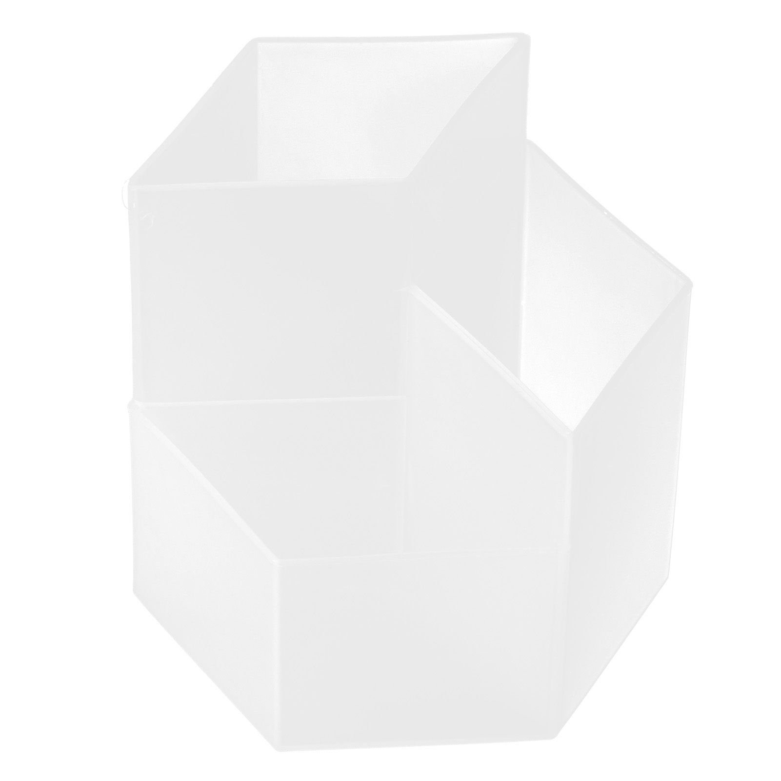 Makeup Brushes Holder Plastic Material Hexagonal Base Large Capacity Pen view 10