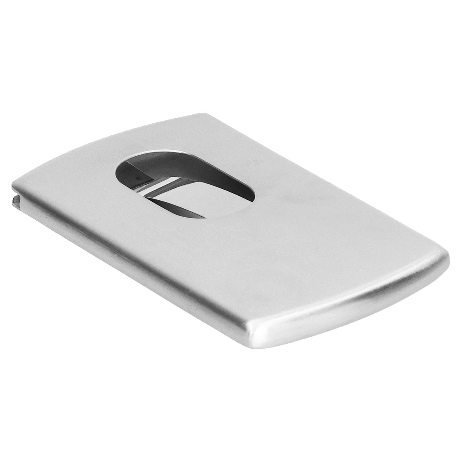 Card Holder Hand Push Type Stainless Steel Credit Card ID Card Storage Box