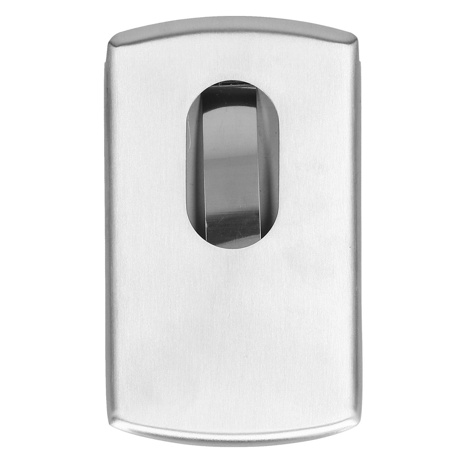 Card Holder Hand Push Type Stainless Steel Credit Card ID Card Storage Box view 2